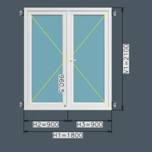 Puerta Doble Vidrio Termopanel 180X210CM