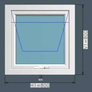 Termopanel Proyectante Empavonada 80X80CM